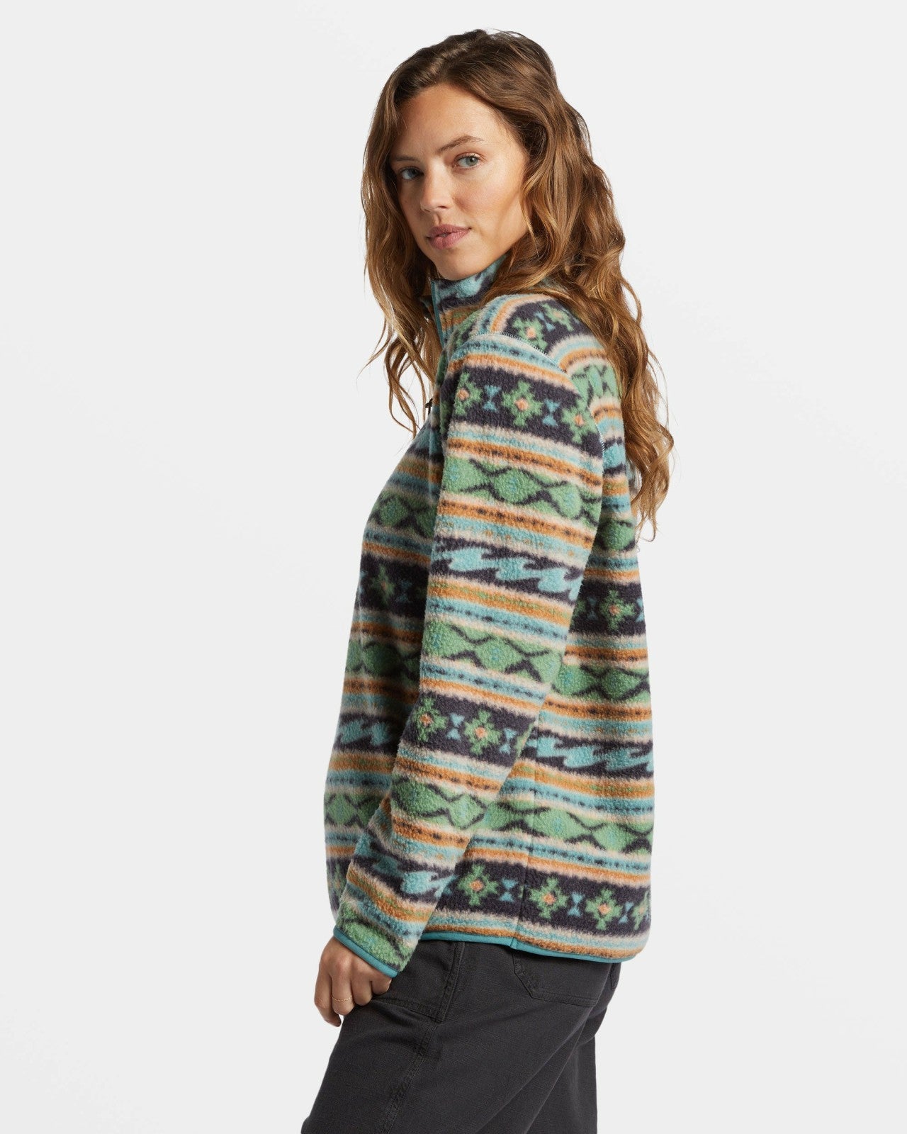 A/Div Boundary Mock 3 Half-Zip Pullover Sweatshirt | Salty Sage Billabong