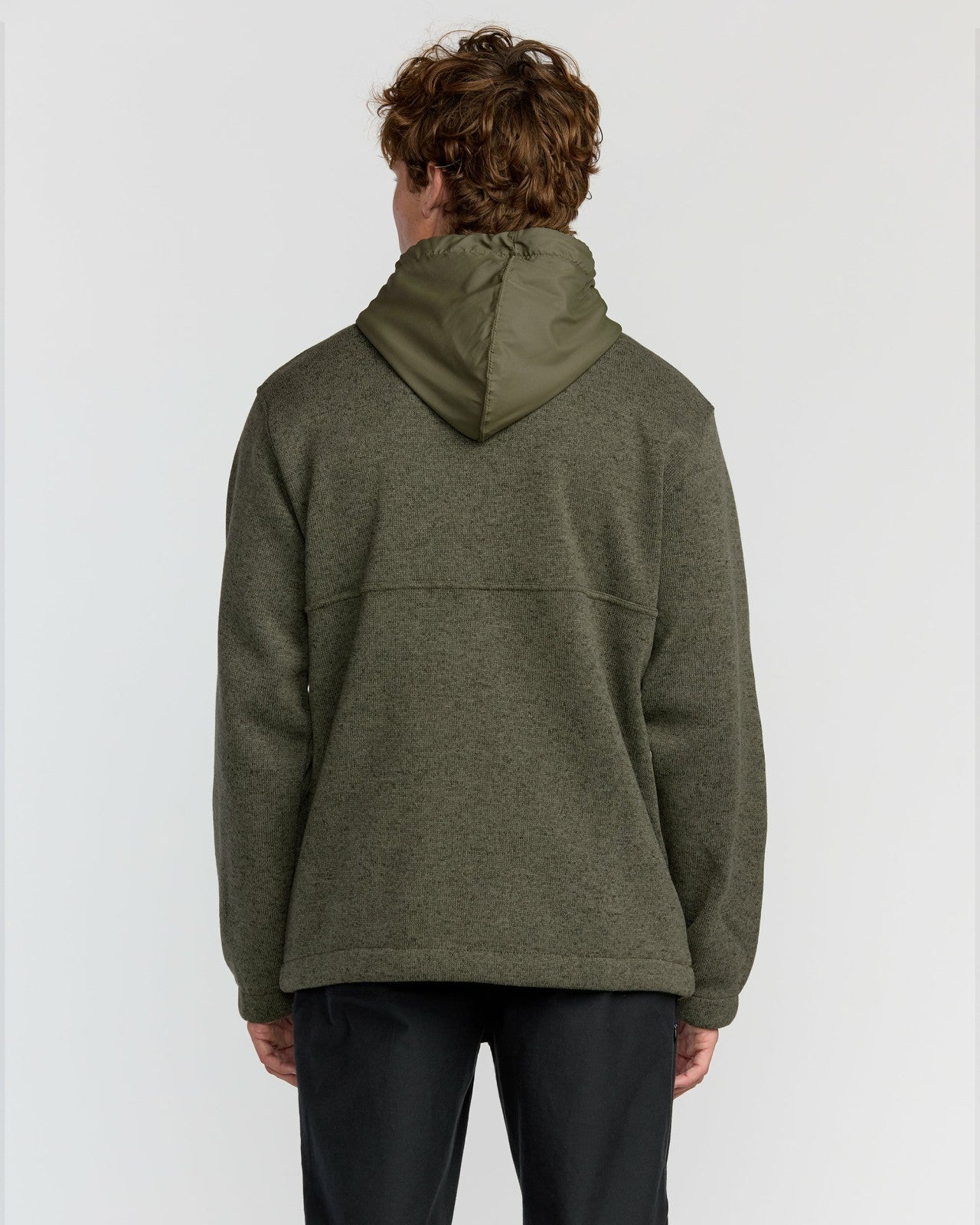 A/Div Boundary Hooded Half-Zip Pullover | Military Heather Billabong