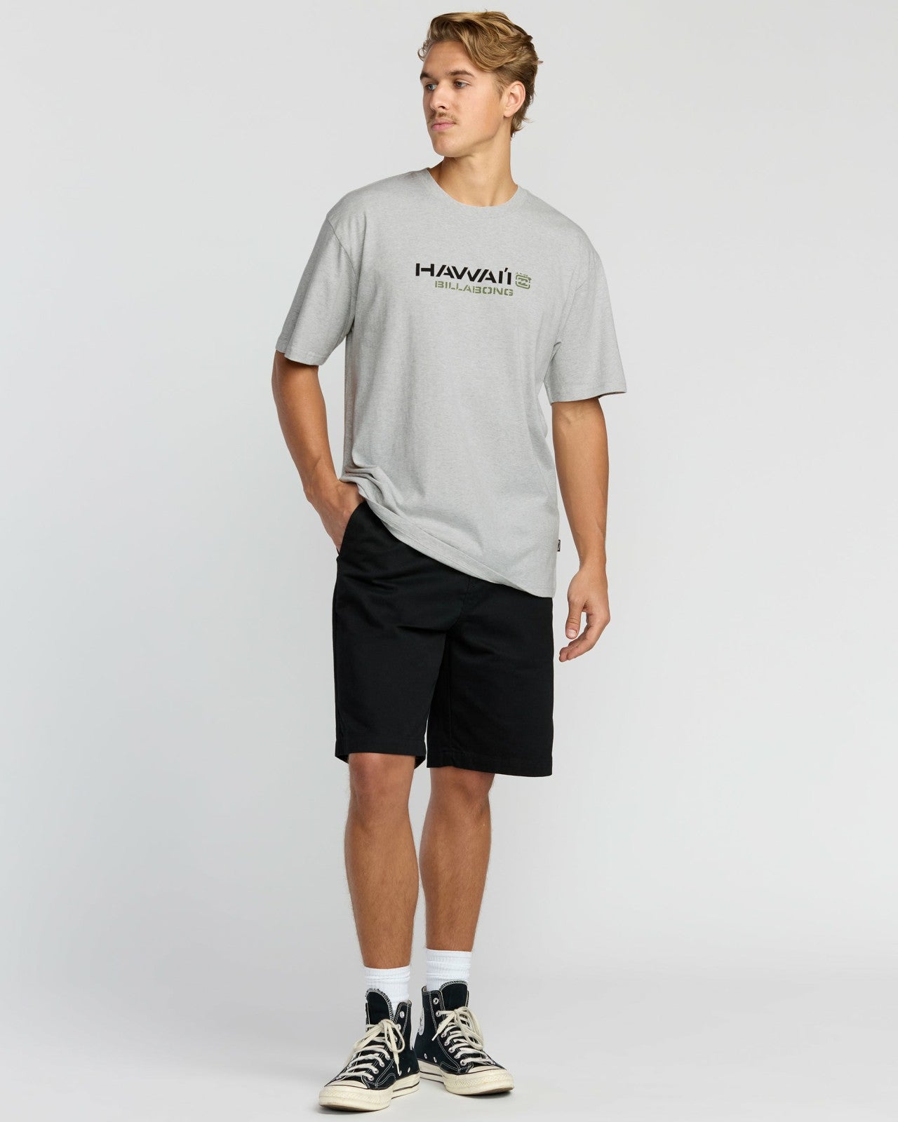 Bracket Hi Regular Short Sleeve T-Shirt | Heather Grey Billabong
