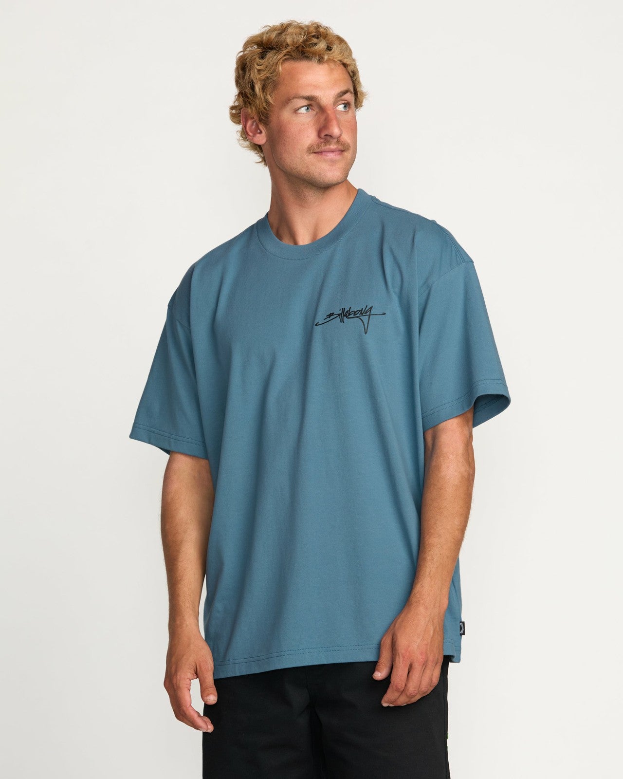 Bracket Script OG Tee | Carolina Blue Billabong
