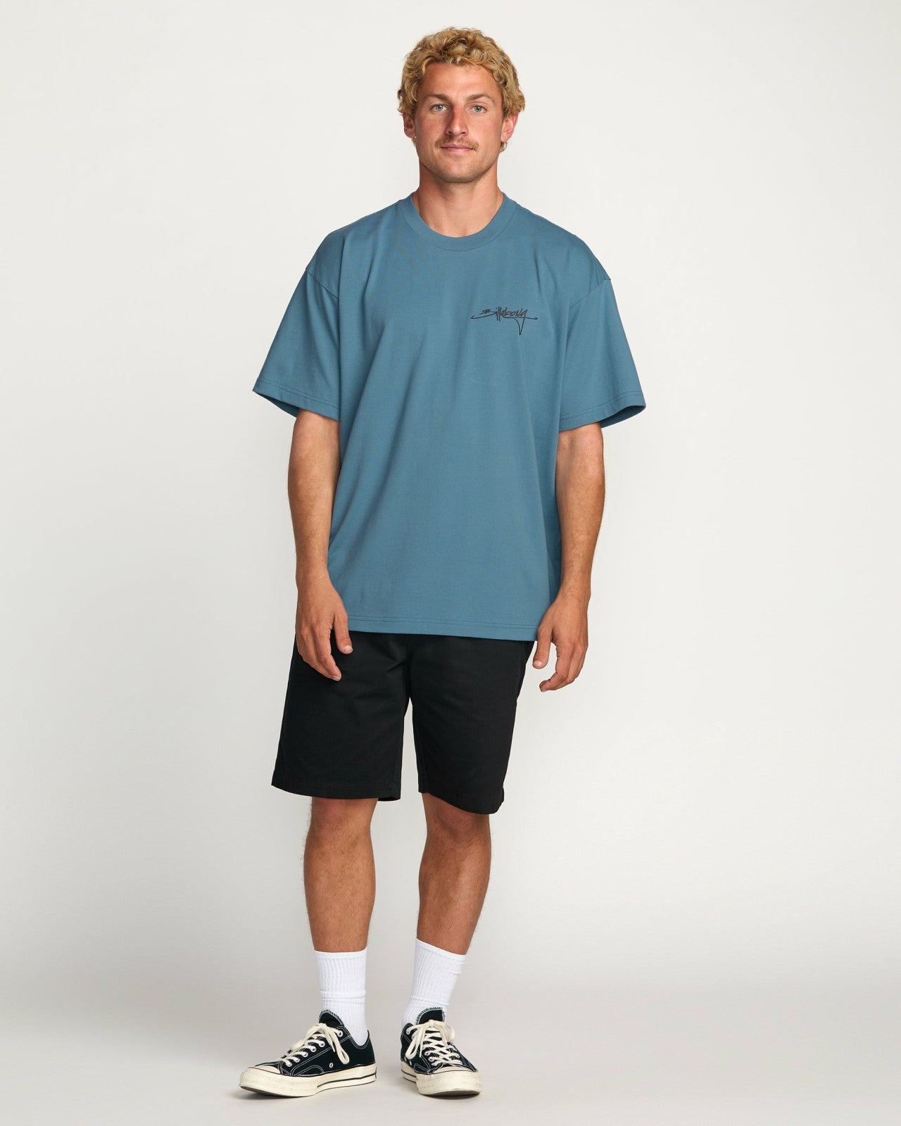 Bracket Script OG Tee | Carolina Blue Billabong