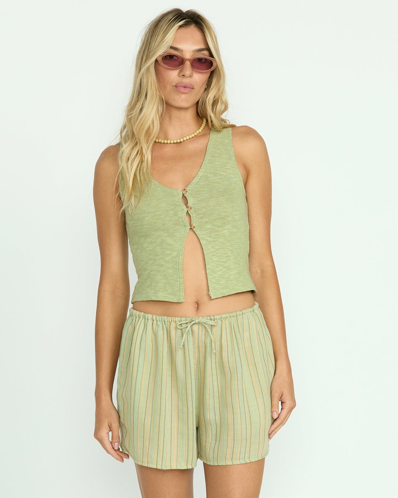 Bren Knit Vest | Pistachio Billabong