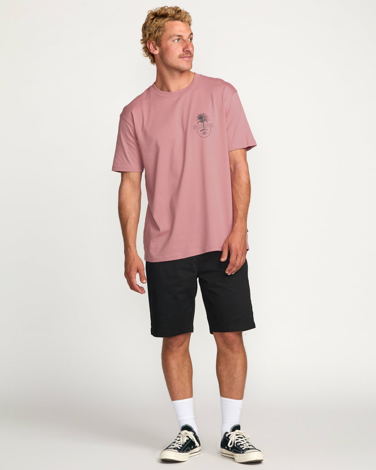 Calm Palm Premium Tee | Dusty Pink Billabong