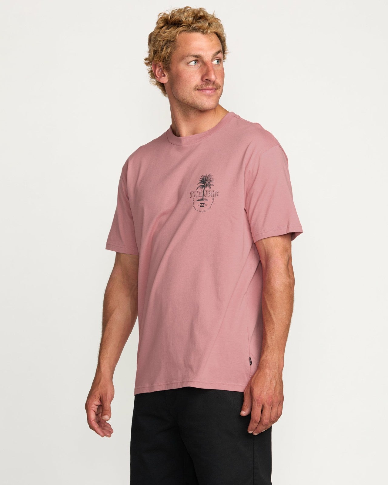 Calm Palm Premium Tee | Dusty Pink Billabong