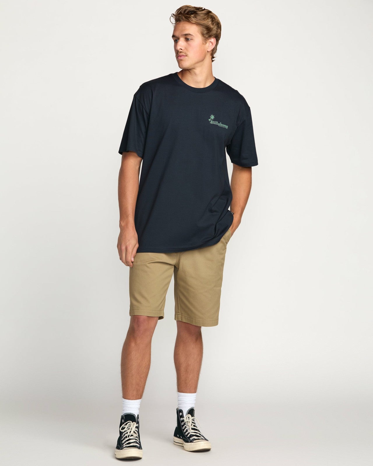 Checking In Regular Tee | Aged Indigo Billabong