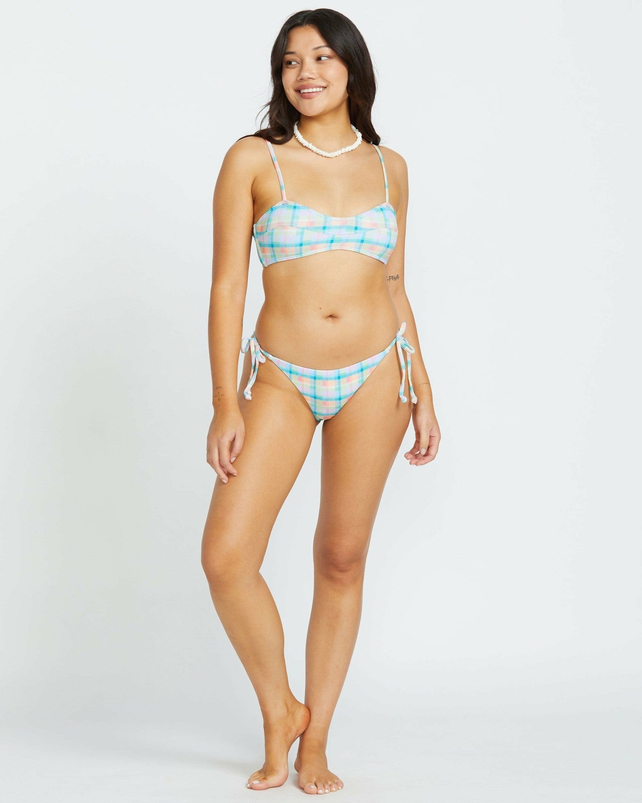 Check The Waves Tie Side Tanga Bikini Bottom | Multi Billabong