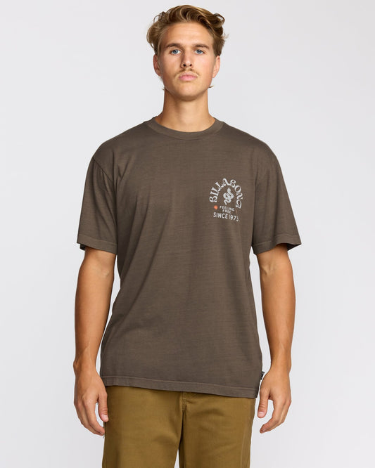 Coiled Premium Wave Wash Short Sleeve T-Shirt | Dark Brown Billabong