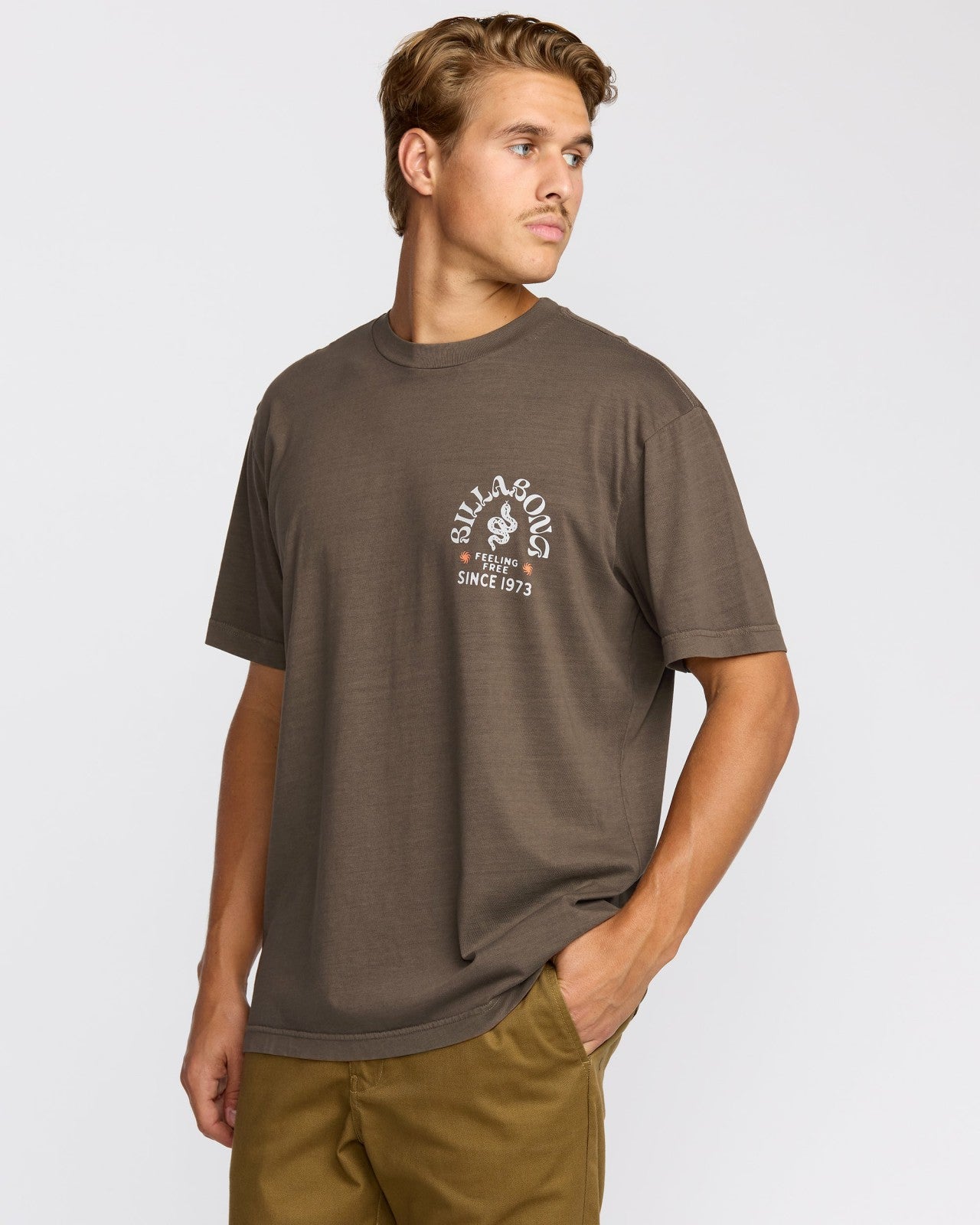 Coiled Premium Wave Wash Short Sleeve T-Shirt | Dark Brown Billabong