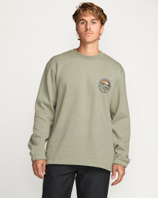 Compass Crew Sweatshirt | Sage Heather Billabong