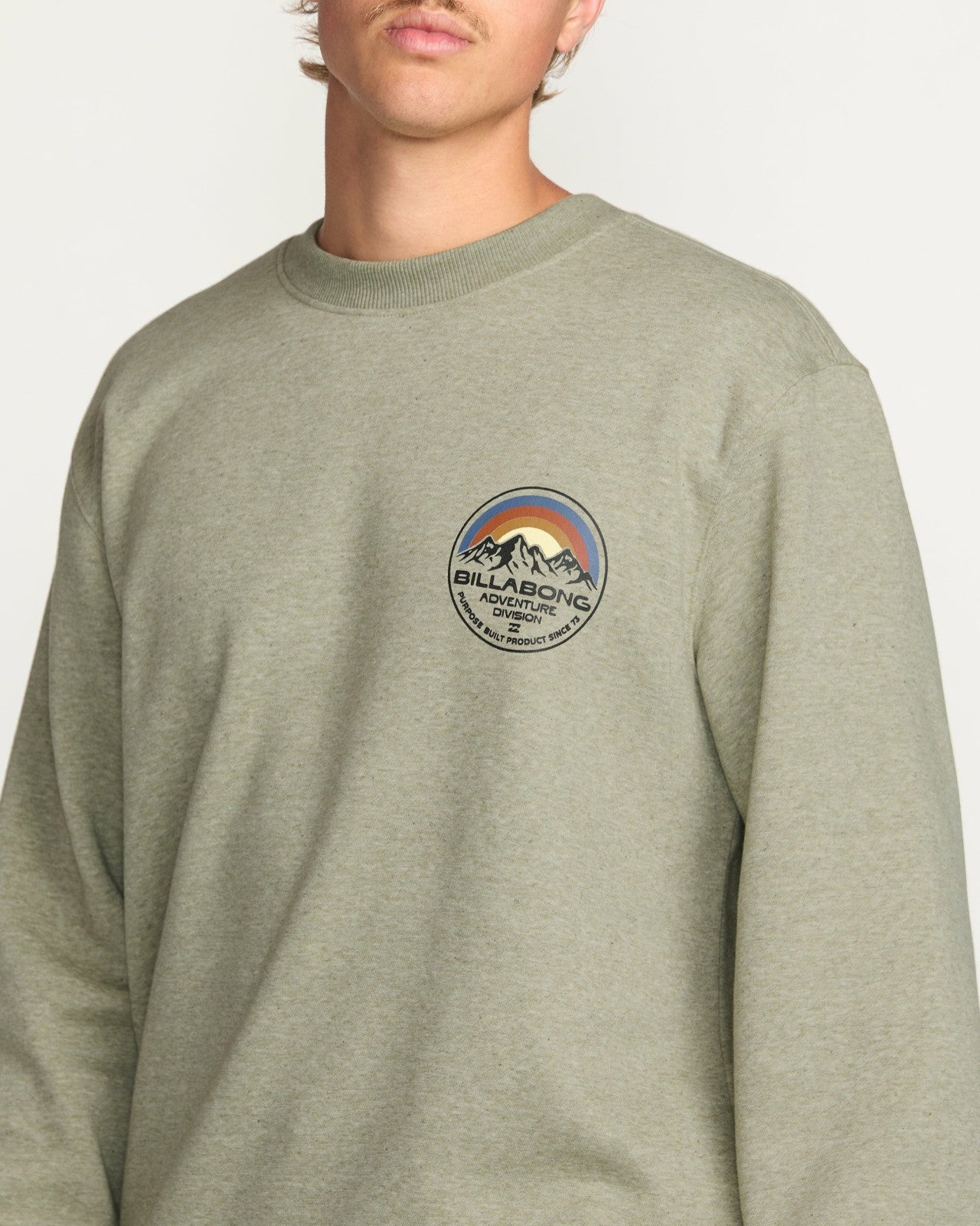 Compass Crew Sweatshirt | Sage Heather Billabong