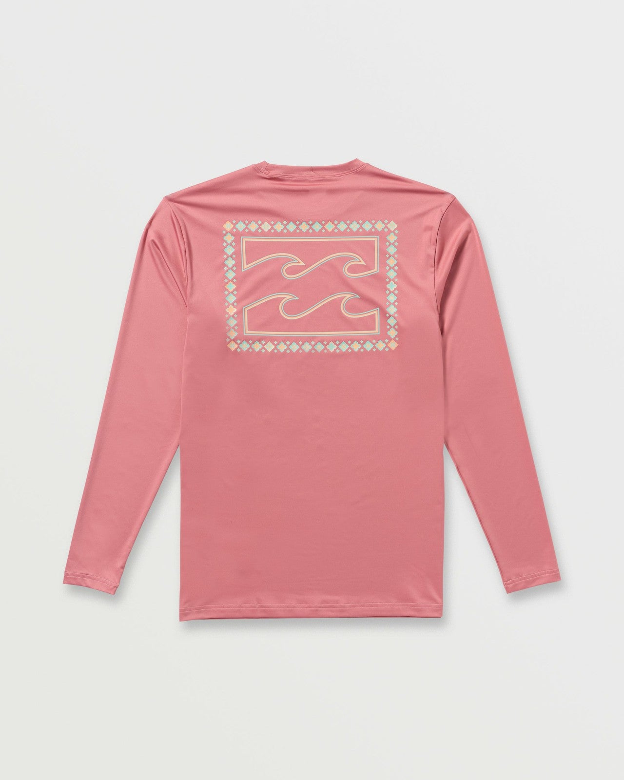 Crayon Wave Loose Fit Long Sleeve Surf Tee | Dusty Pink Billabong