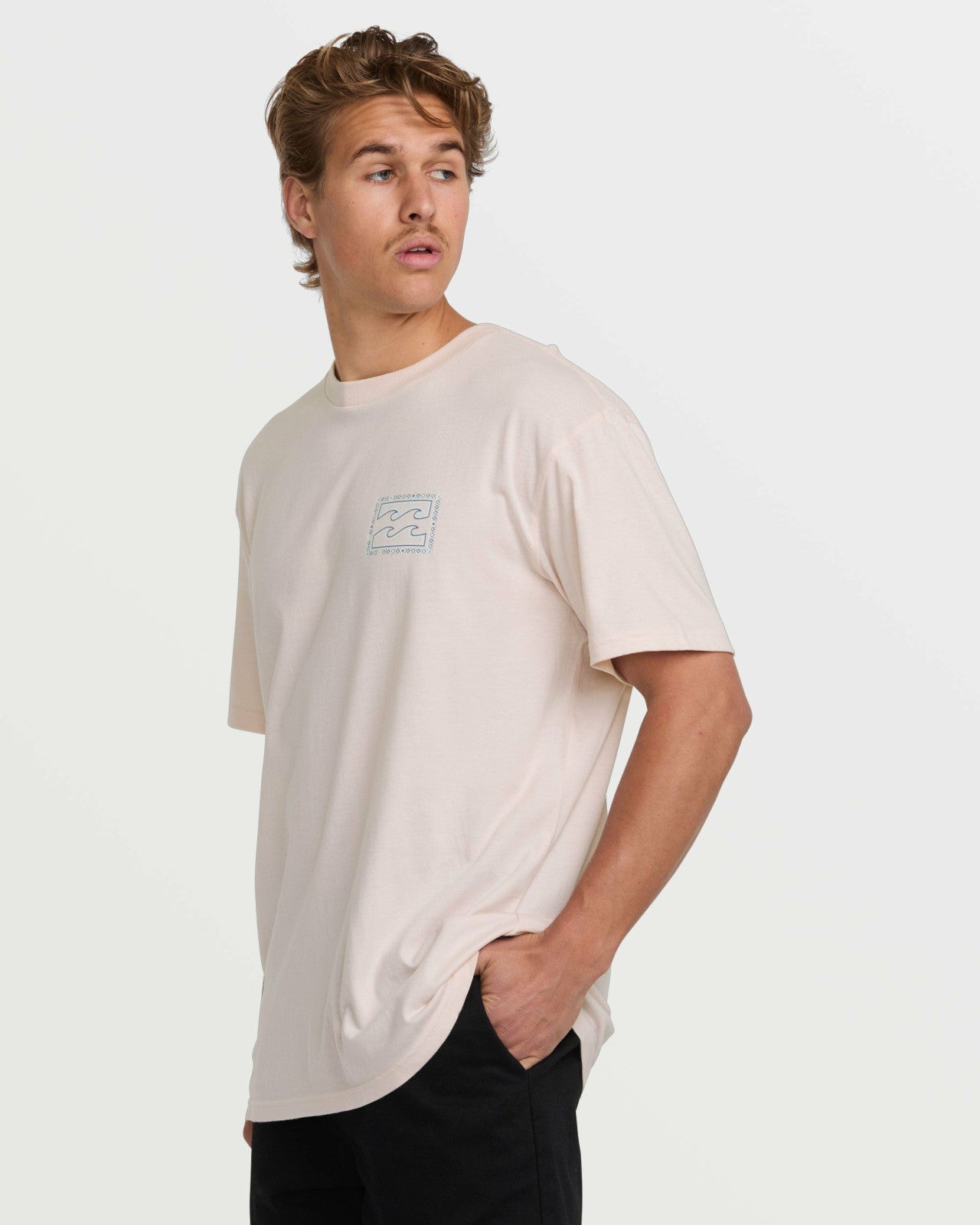 Crayon Wave Premium Tee | Light Pink Billabong