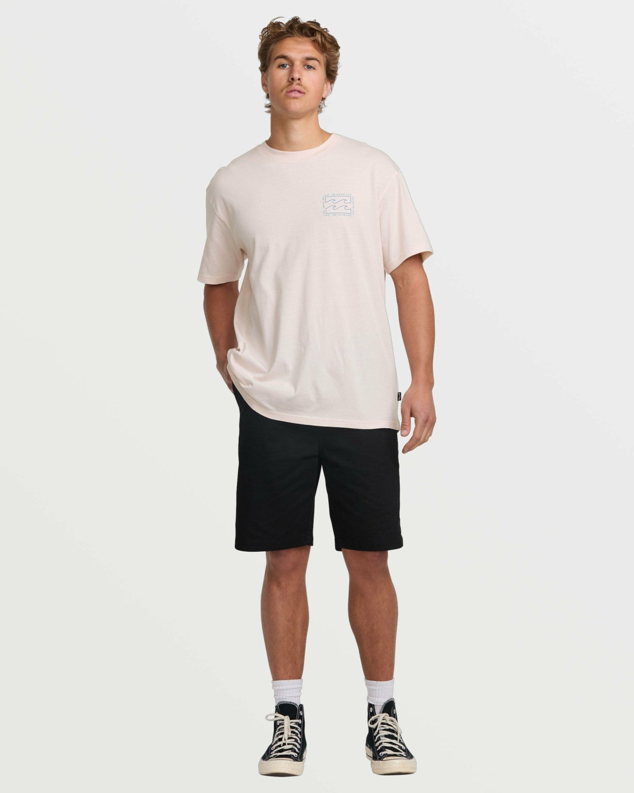 Crayon Wave Premium Tee | Light Pink Billabong