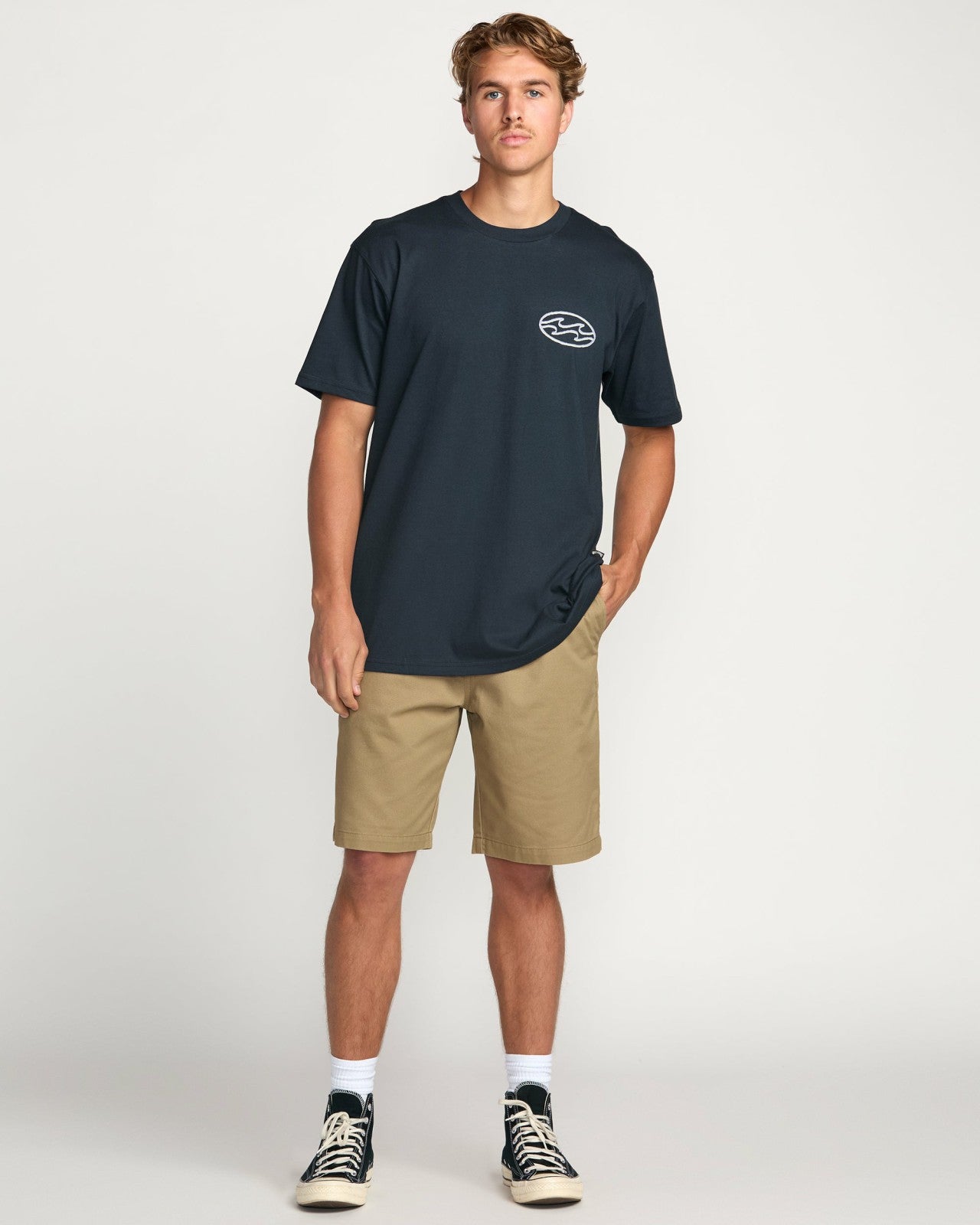 Crayon Wave Premium Tee | Navy Billabong