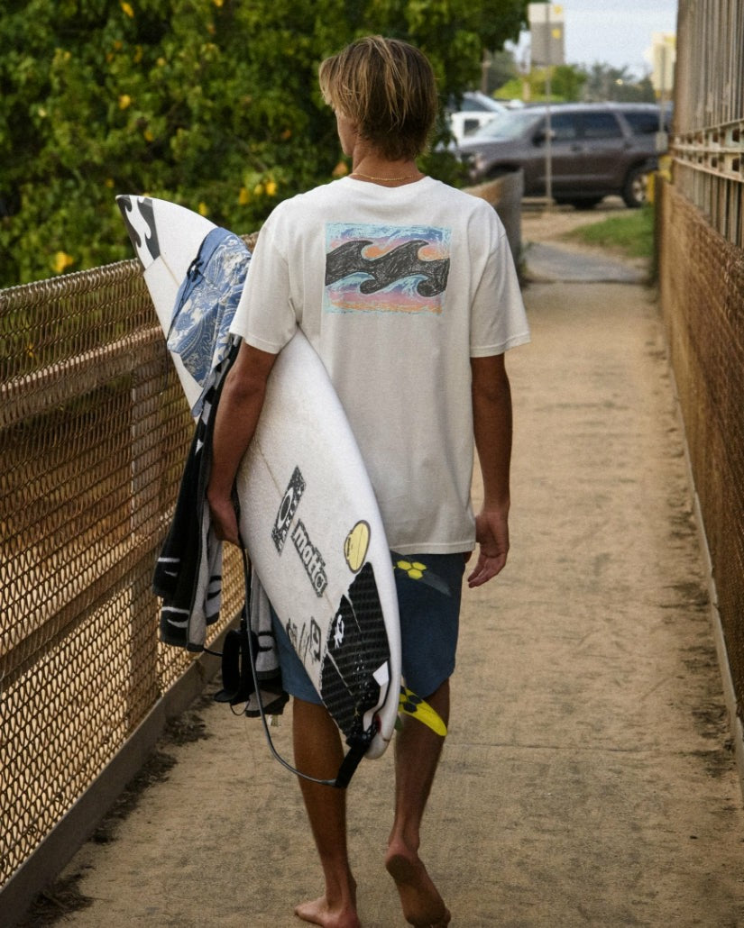 Crayon Wave Premium Tee | Off White Billabong