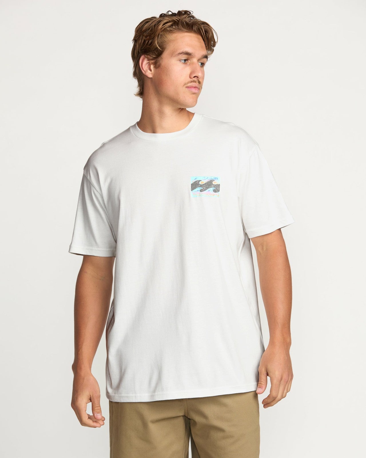 Crayon Wave Premium Tee | Off White Billabong