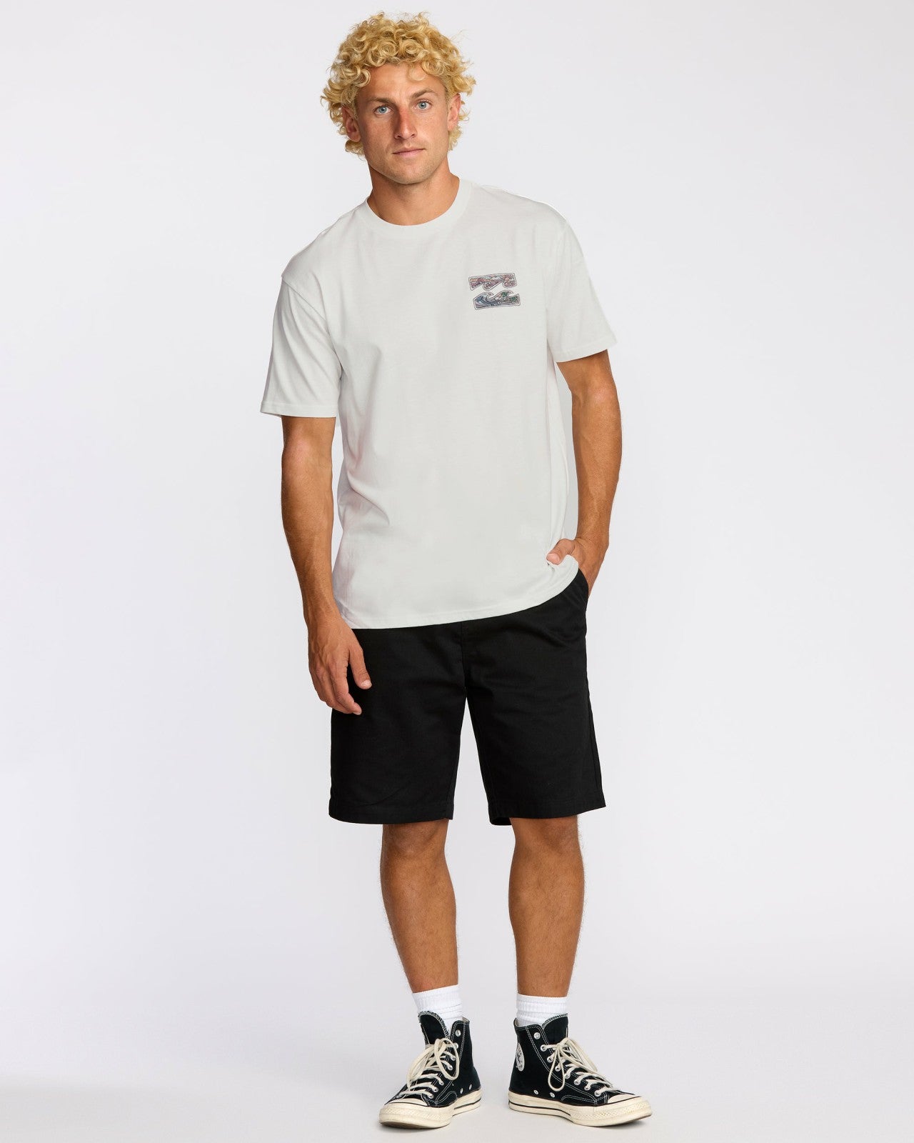 Crayon Wave Premium Short Sleeve T-Shirt | Off White Billabong