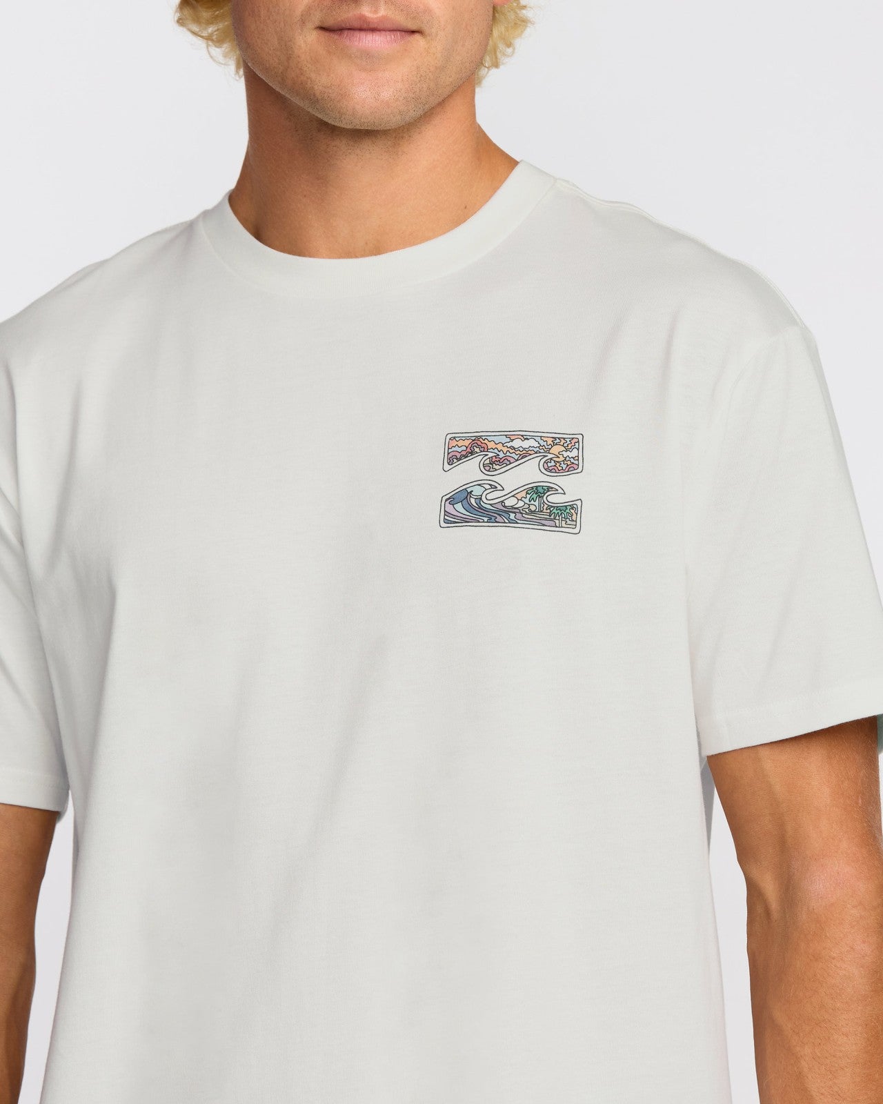 Crayon Wave Premium Short Sleeve T-Shirt | Off White Billabong