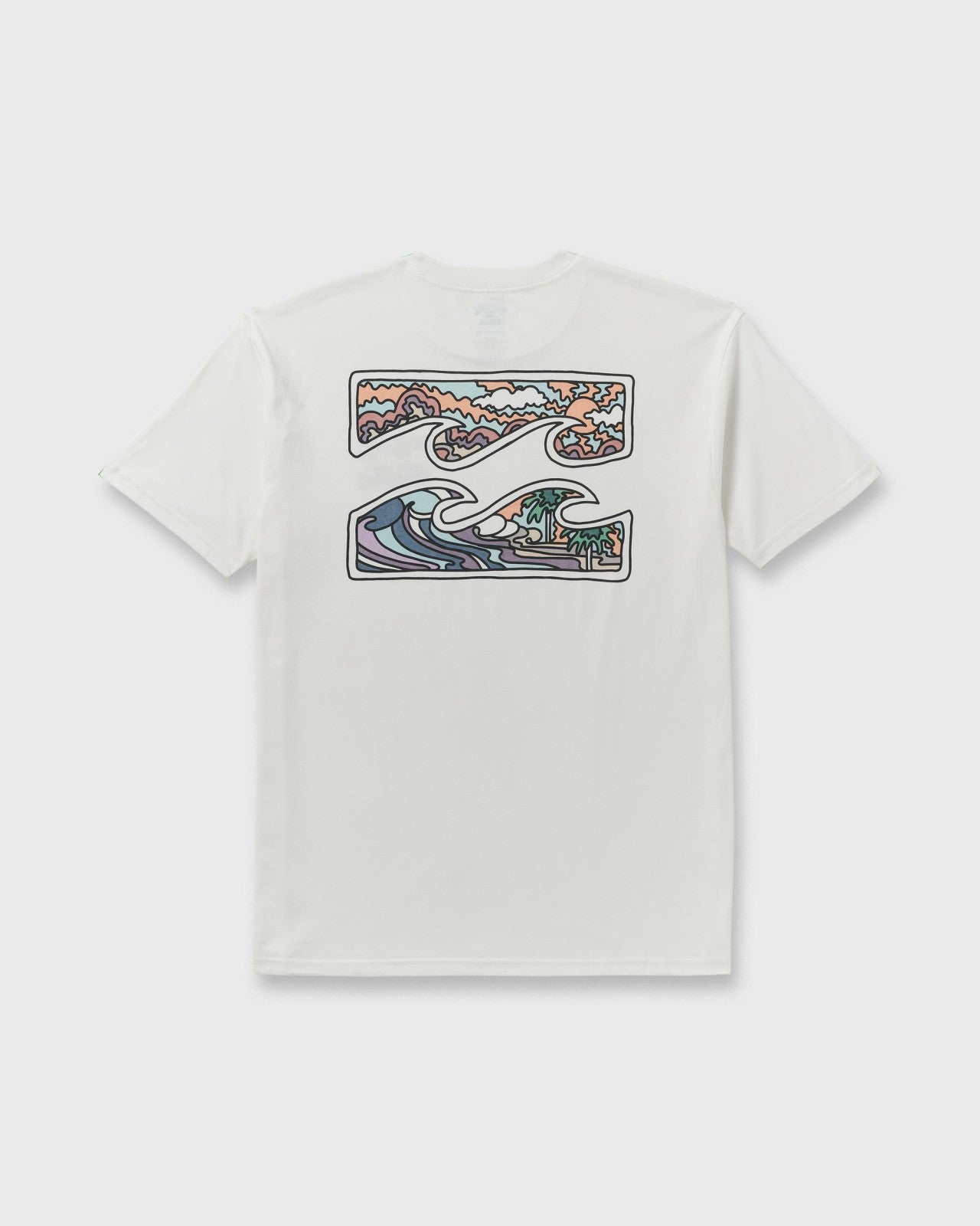 Crayon Wave Premium Short Sleeve T-Shirt | Off White Billabong