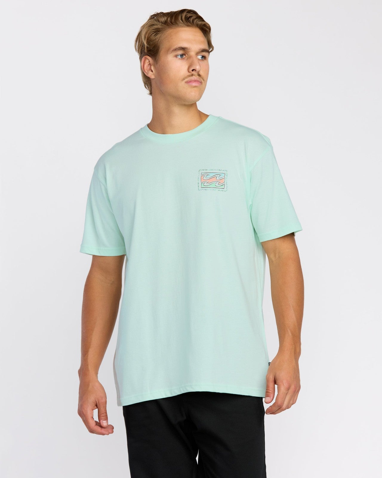 Crayon Wave Premium Short Sleeve T-Shirt | Sea Glass Billabong