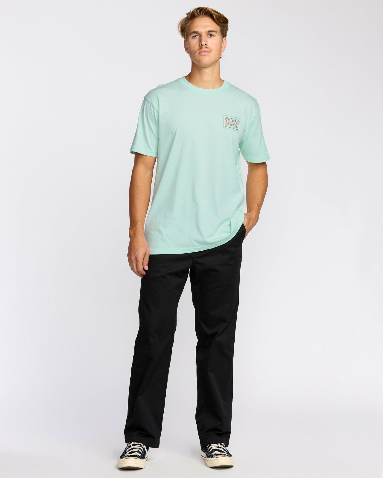 Crayon Wave Premium Short Sleeve T-Shirt | Sea Glass Billabong