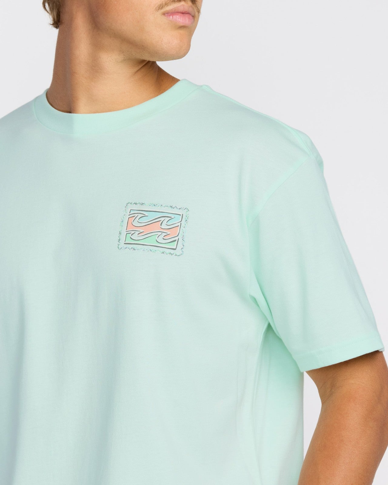 Crayon Wave Premium Short Sleeve T-Shirt | Sea Glass Billabong