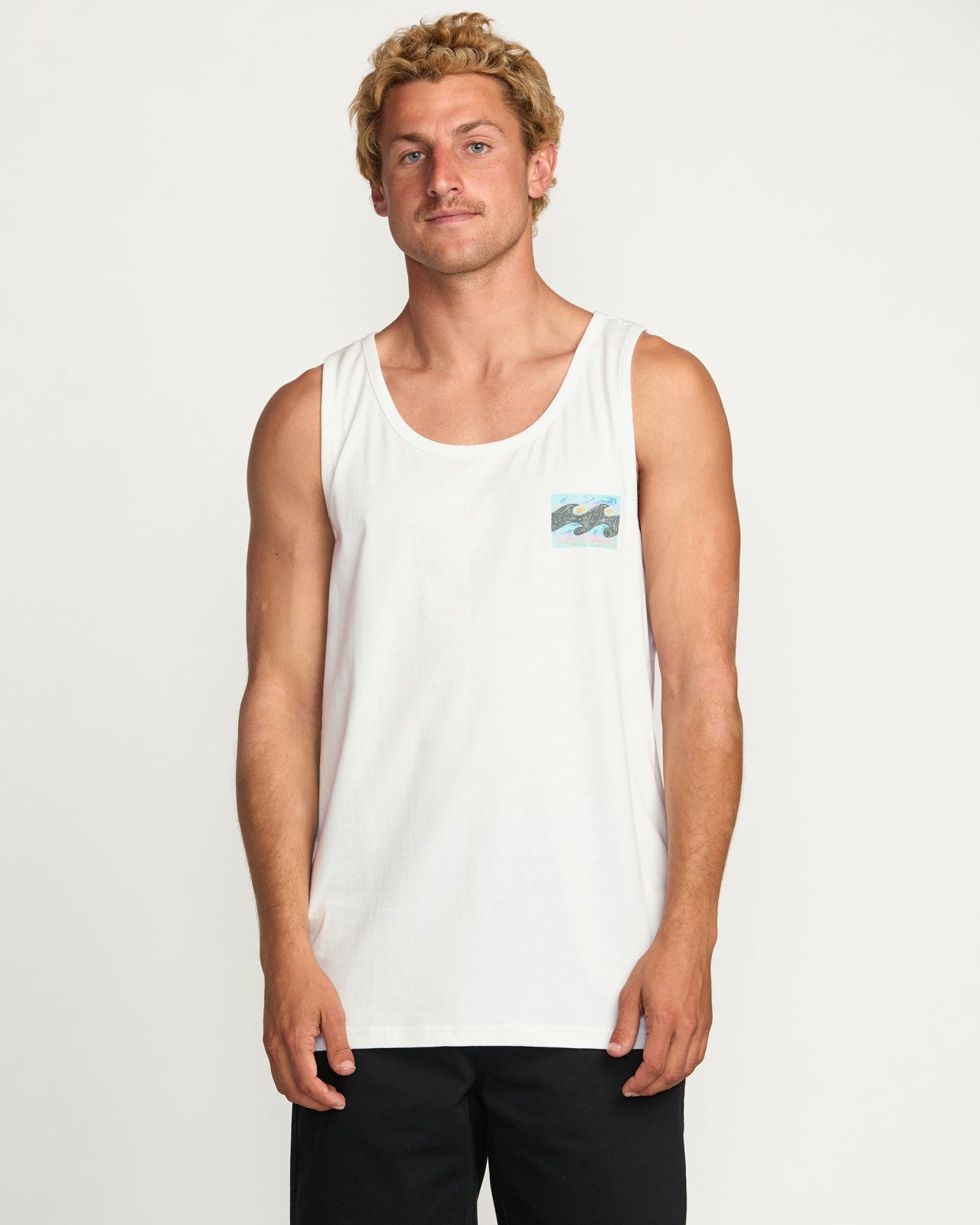 Crayon Wave Premium Tank | Off White Billabong