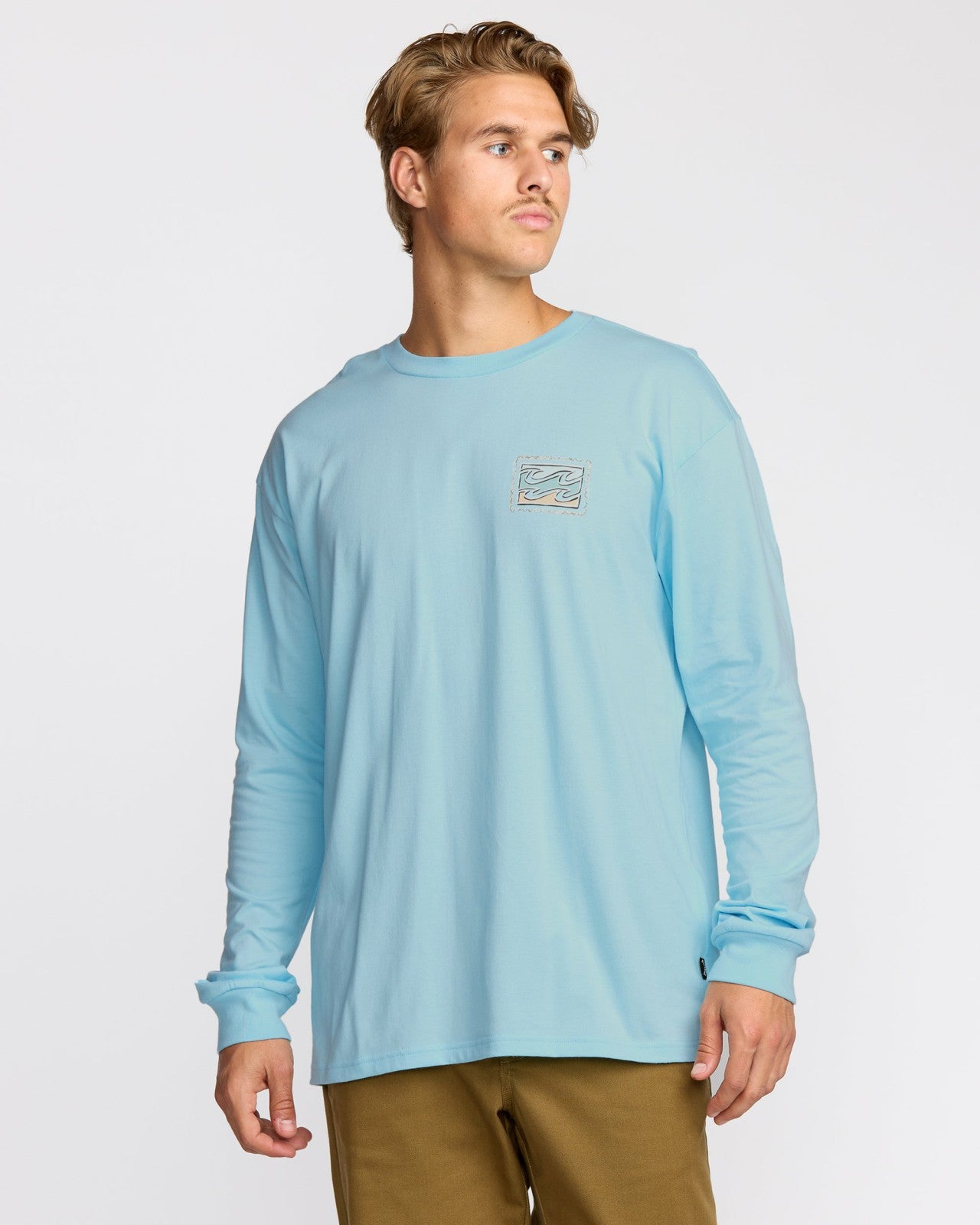 Crayon Wave Regular Long Sleeve T-Shirt | Coastal Blue Billabong