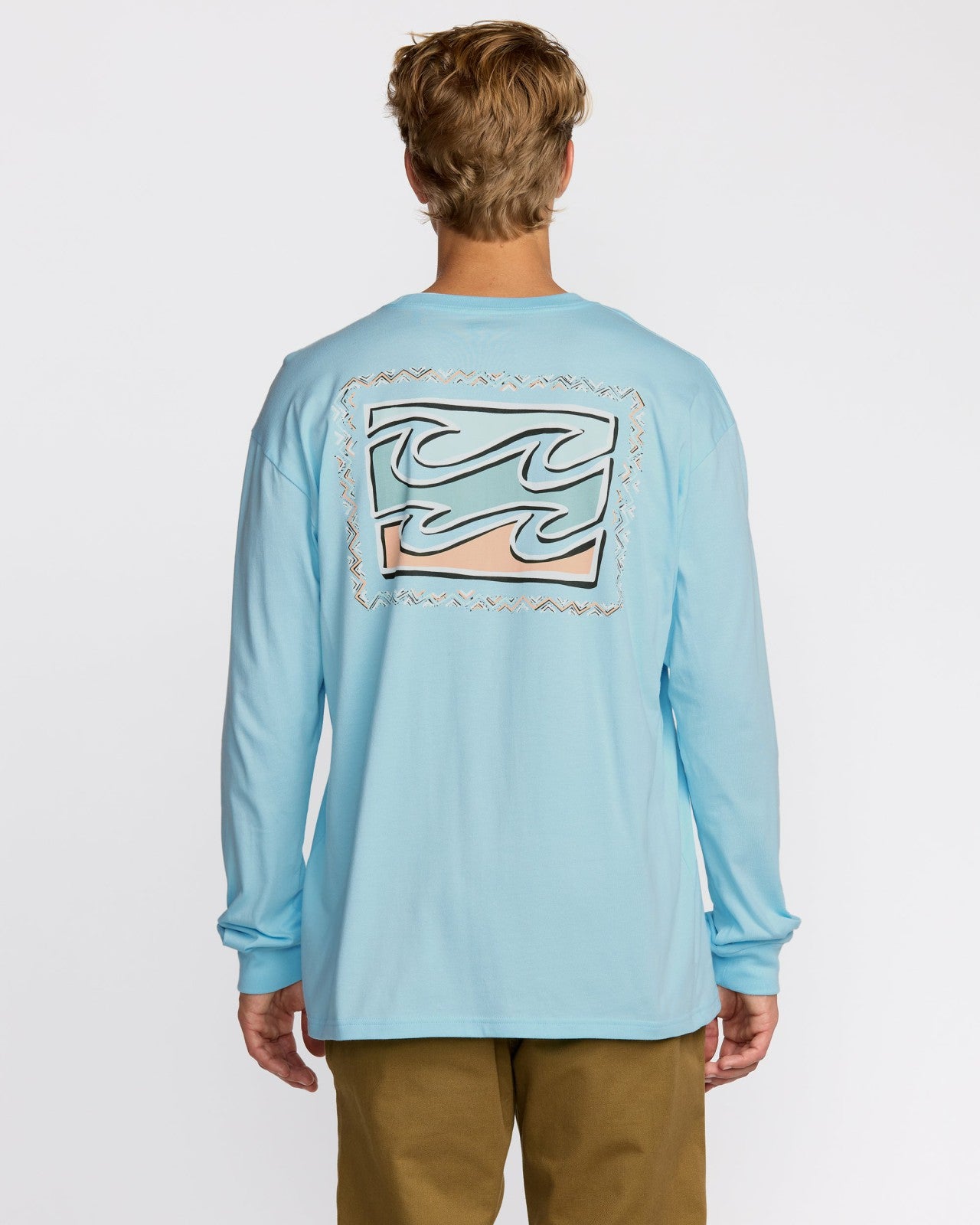 Crayon Wave Regular Long Sleeve T-Shirt | Coastal Blue Billabong