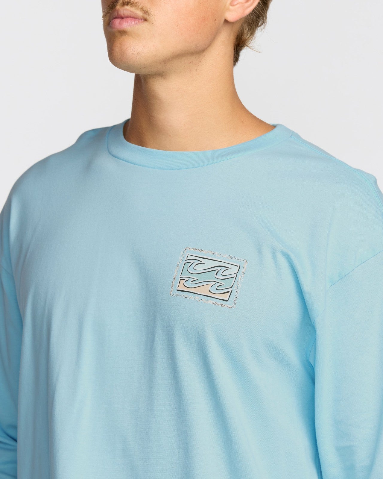 Crayon Wave Regular Long Sleeve T-Shirt | Coastal Blue Billabong