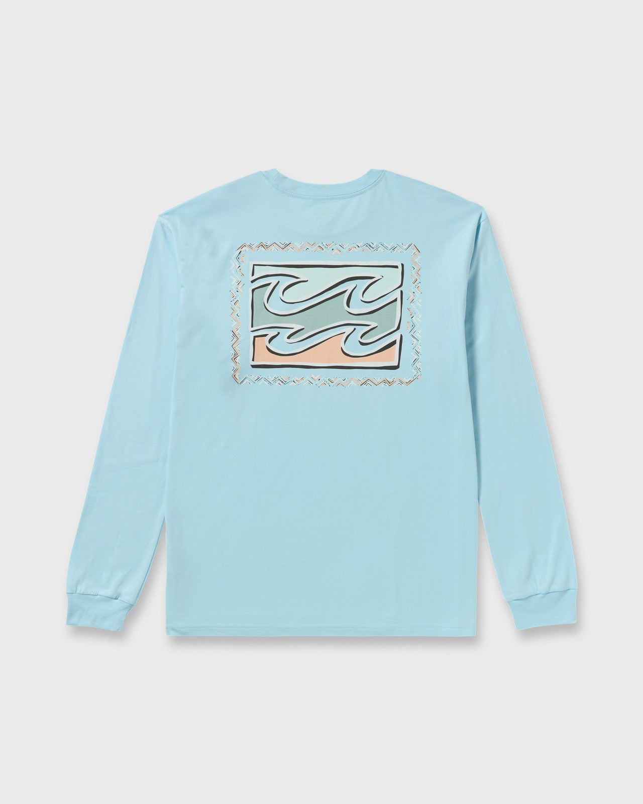 Crayon Wave Regular Long Sleeve T-Shirt | Coastal Blue Billabong