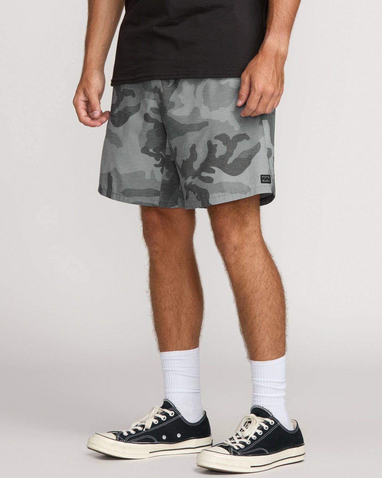 Crossfire Elastic Submersible 18" Hybrid Shorts | Black Camo Billabong