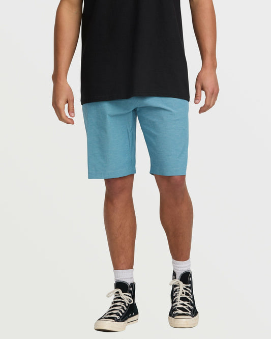 Crossfire Submersible 21" Hybrid Shorts | Glacier Blue Billabong