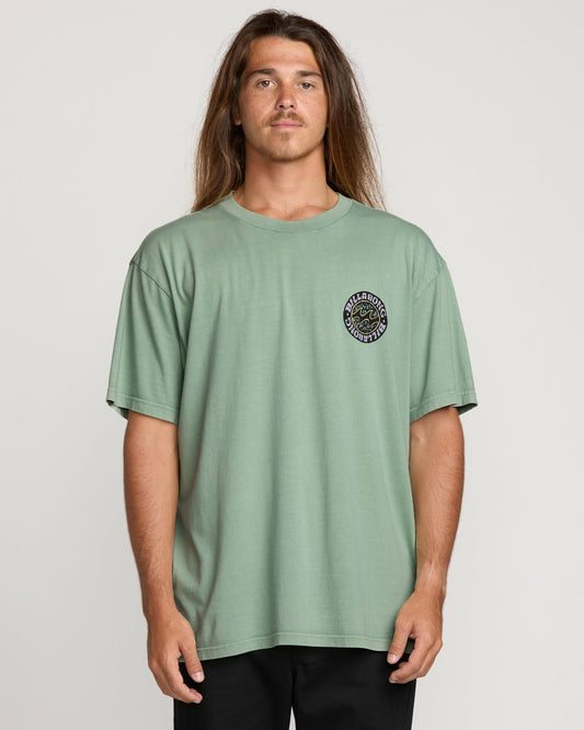 Decal Regular Wave Wash Tee | Mist Green Billabong