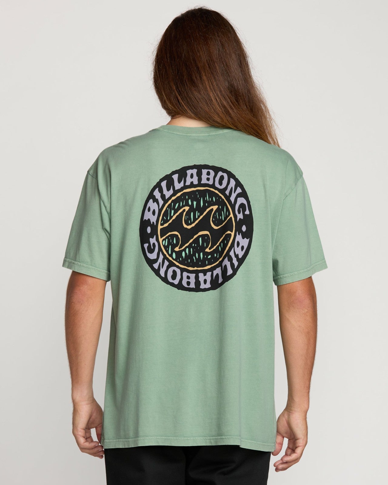 Decal Regular Wave Wash Tee | Mist Green Billabong