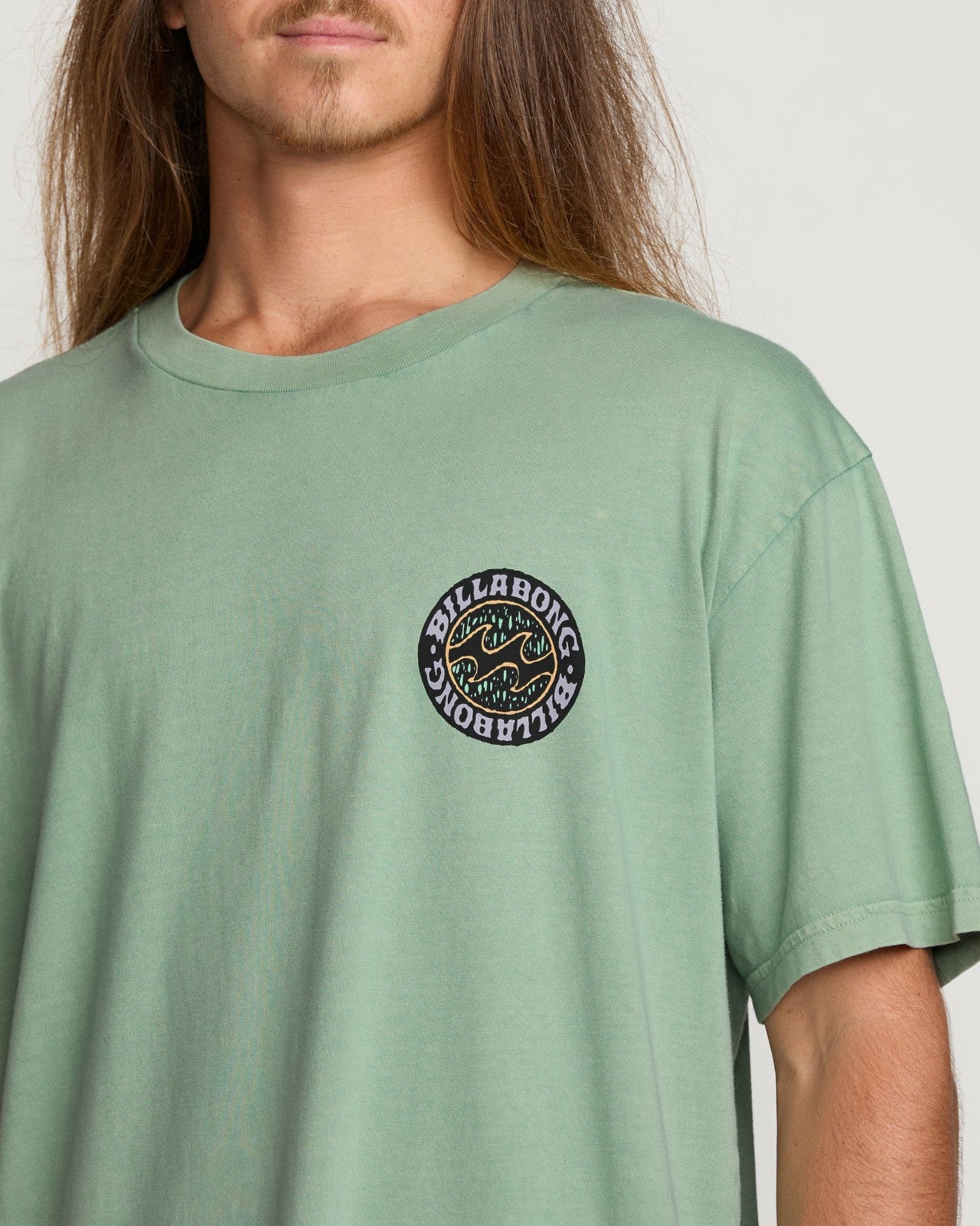 Decal Regular Wave Wash Tee | Mist Green Billabong