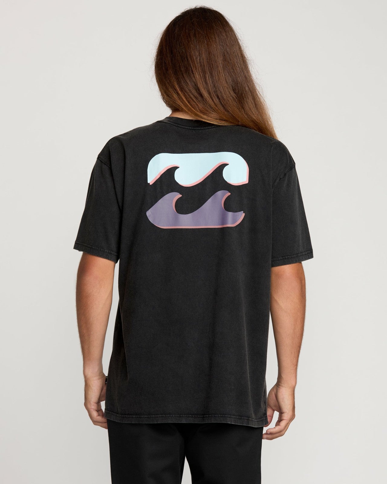 Decal Regular Wave Wash Tee | Washed Black Billabong
