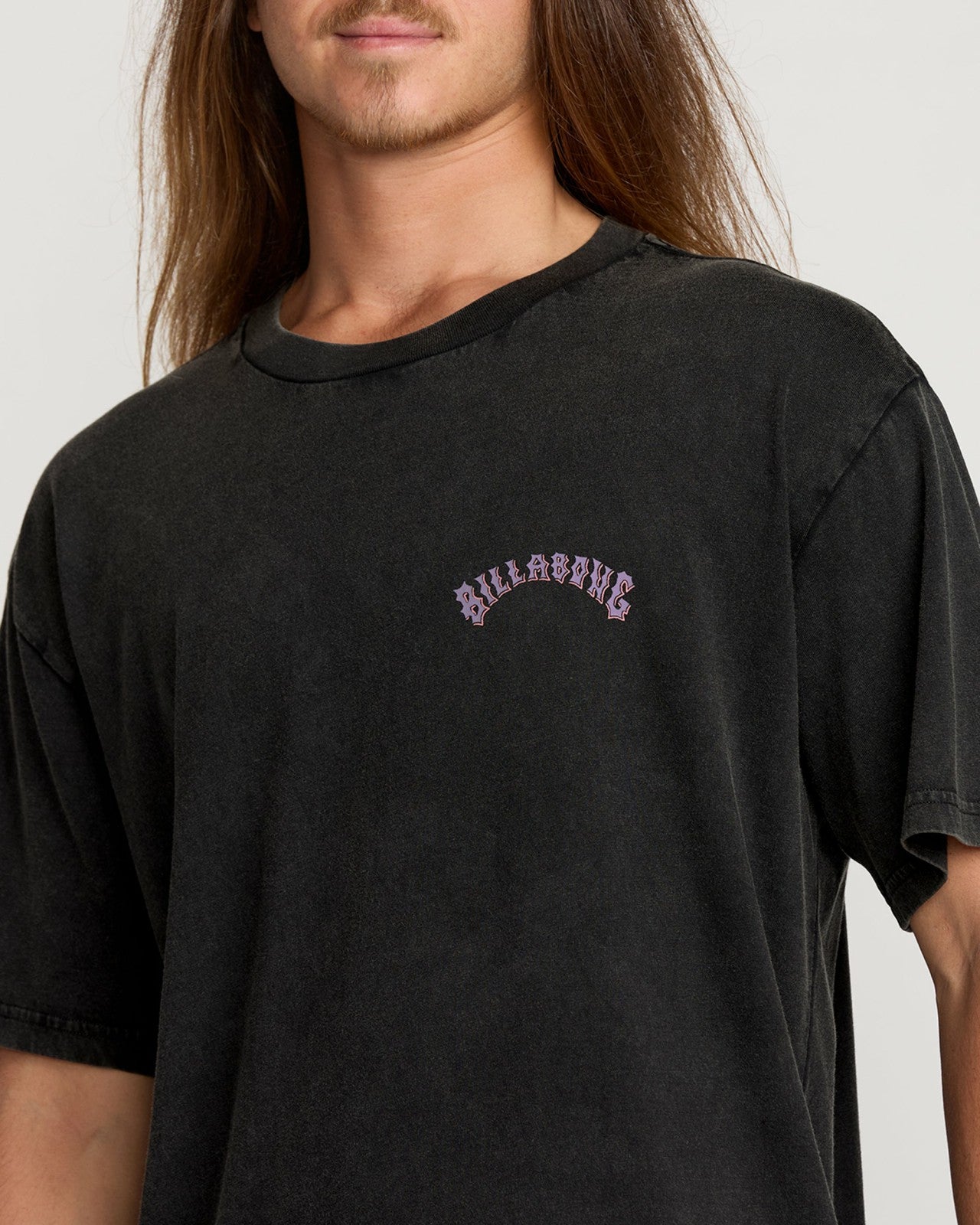Decal Regular Wave Wash Tee | Washed Black Billabong