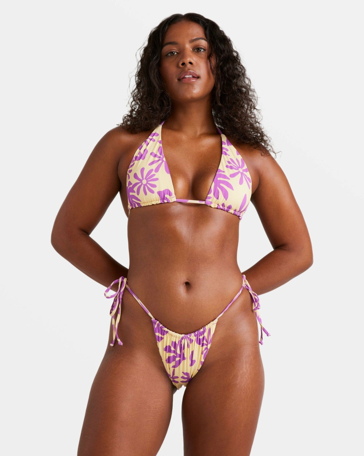 Deep Sea Daisy Side-Tie Skimpy Bikini Bottoms | Multi Billabong