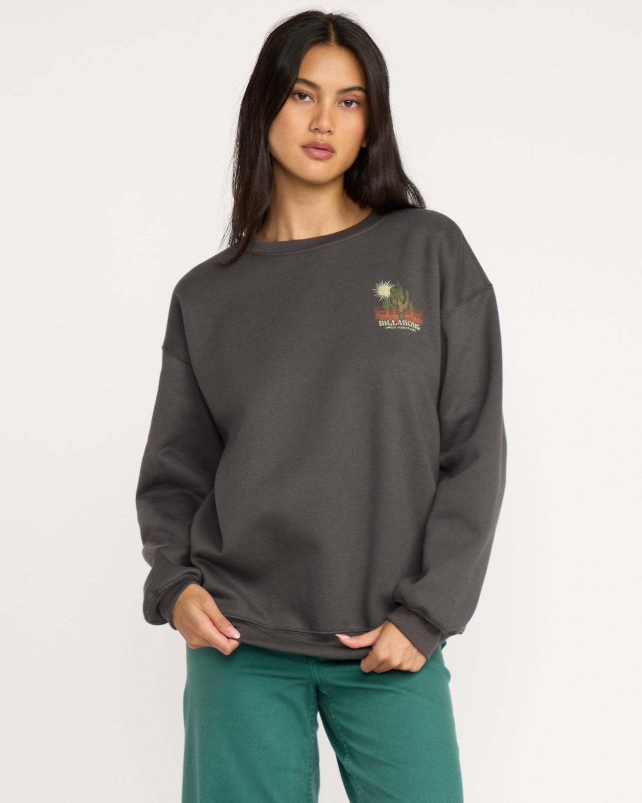 Desert Break Crewneck Sweatshirt | Off Black Billabong