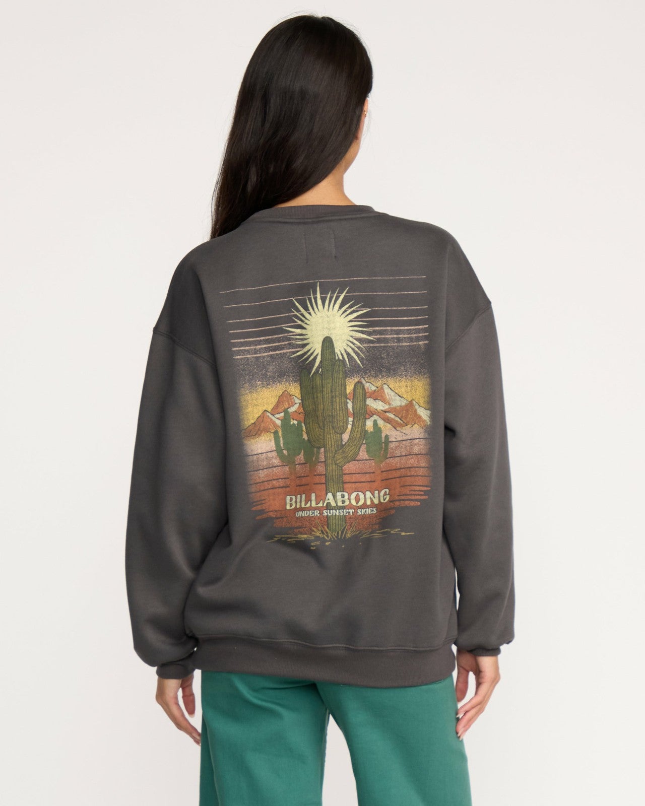 Desert Break Crewneck Sweatshirt | Off Black Billabong