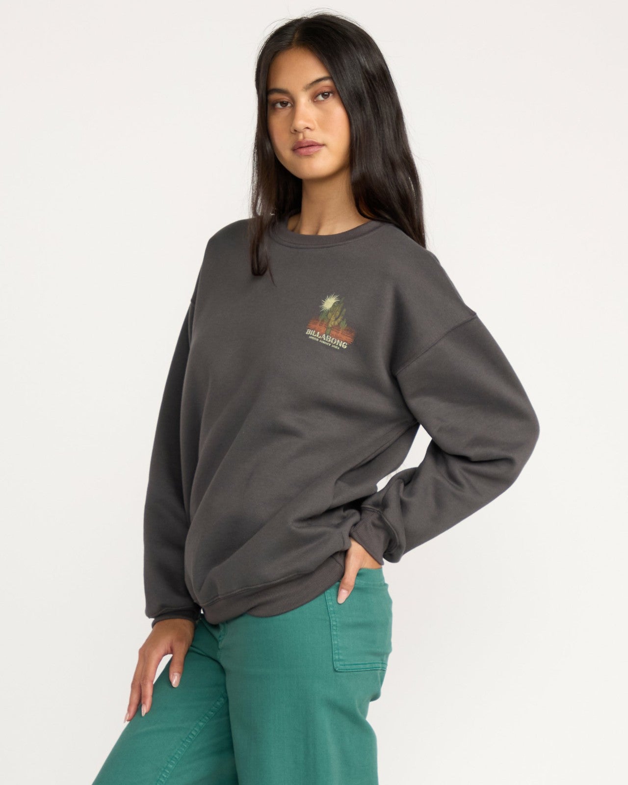 Desert Break Crewneck Sweatshirt | Off Black Billabong