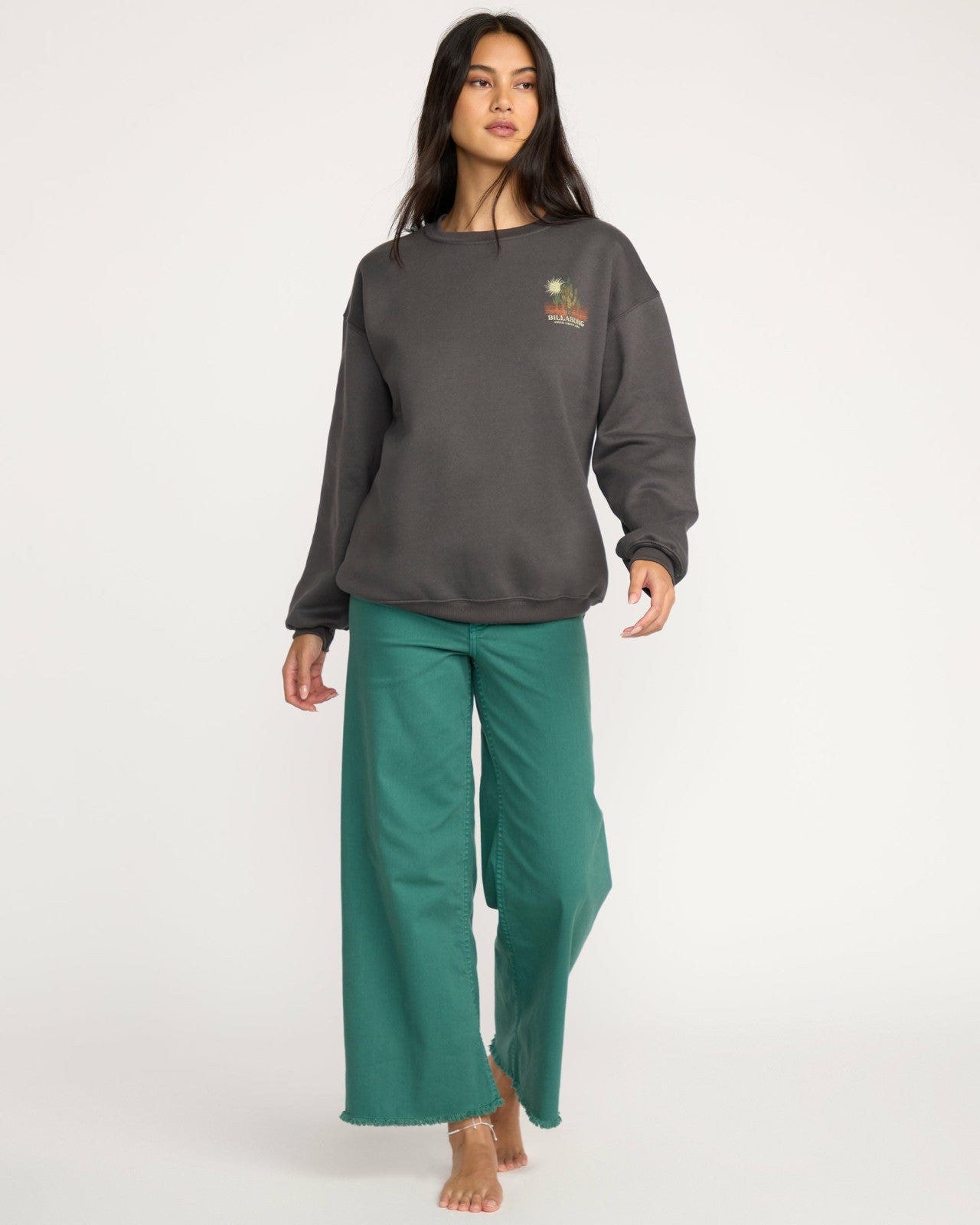 Desert Break Crewneck Sweatshirt | Off Black Billabong