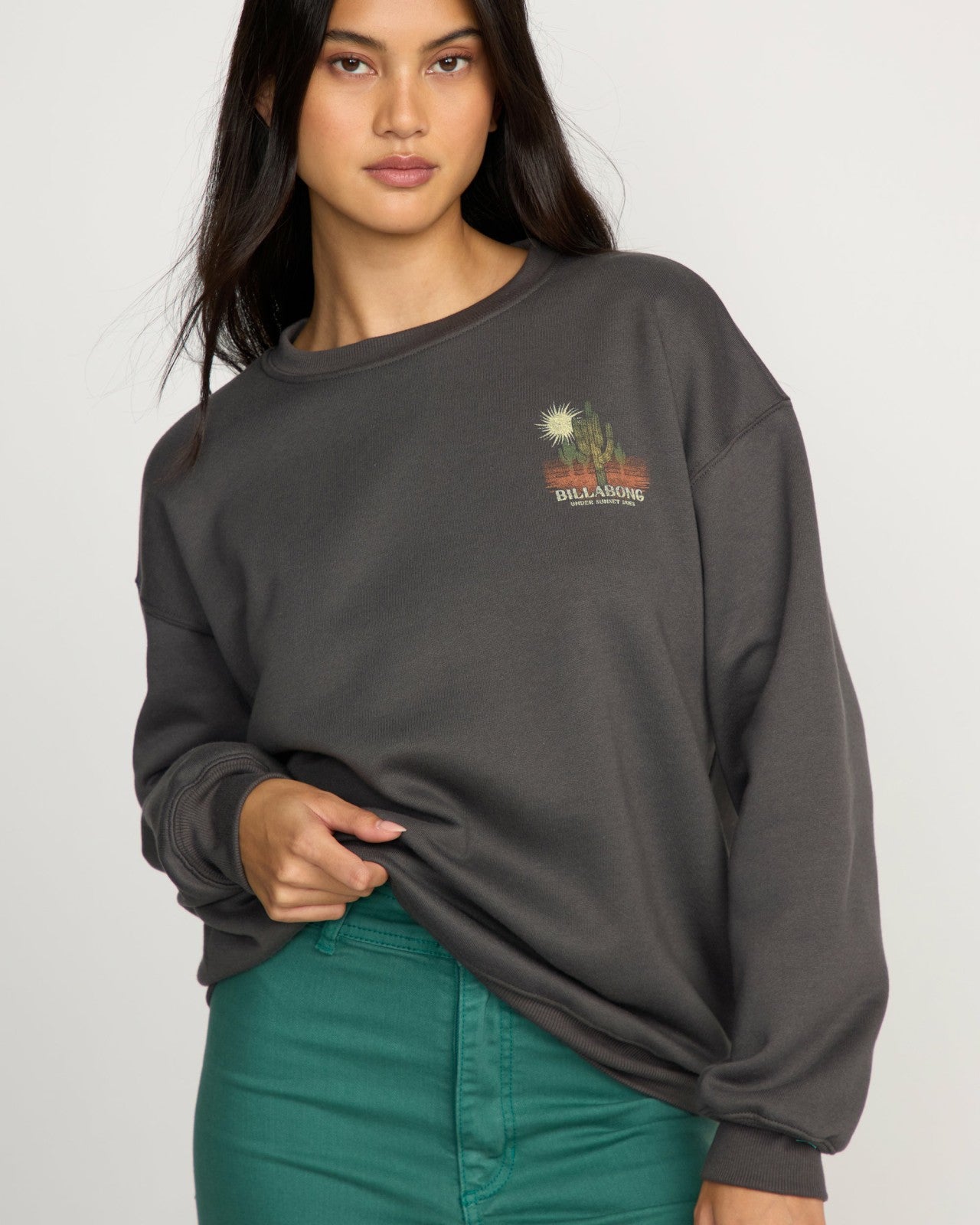 Desert Break Crewneck Sweatshirt | Off Black Billabong