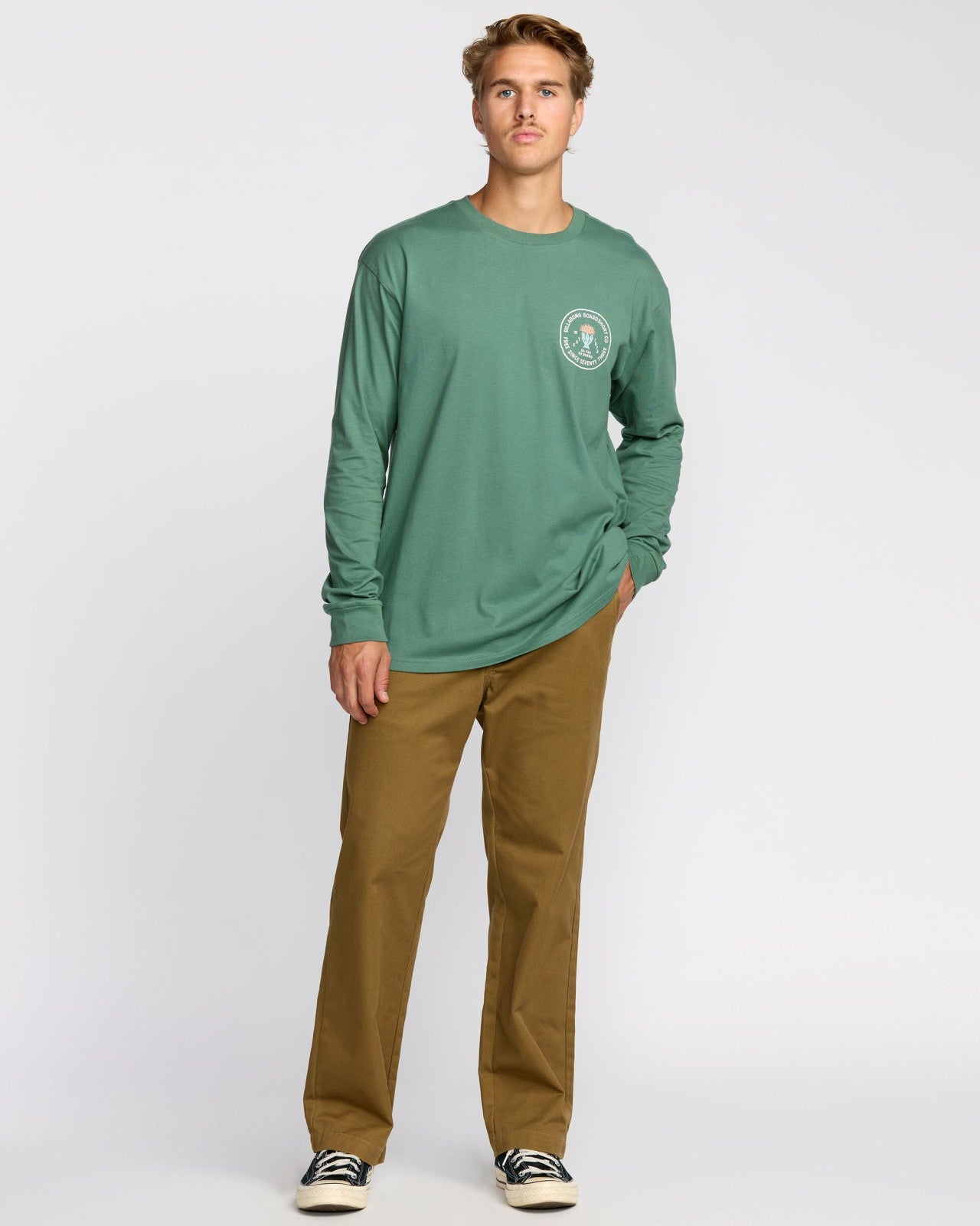 Desert Flower Regular Long Sleeve T-Shirt | Sage Green Billabong
