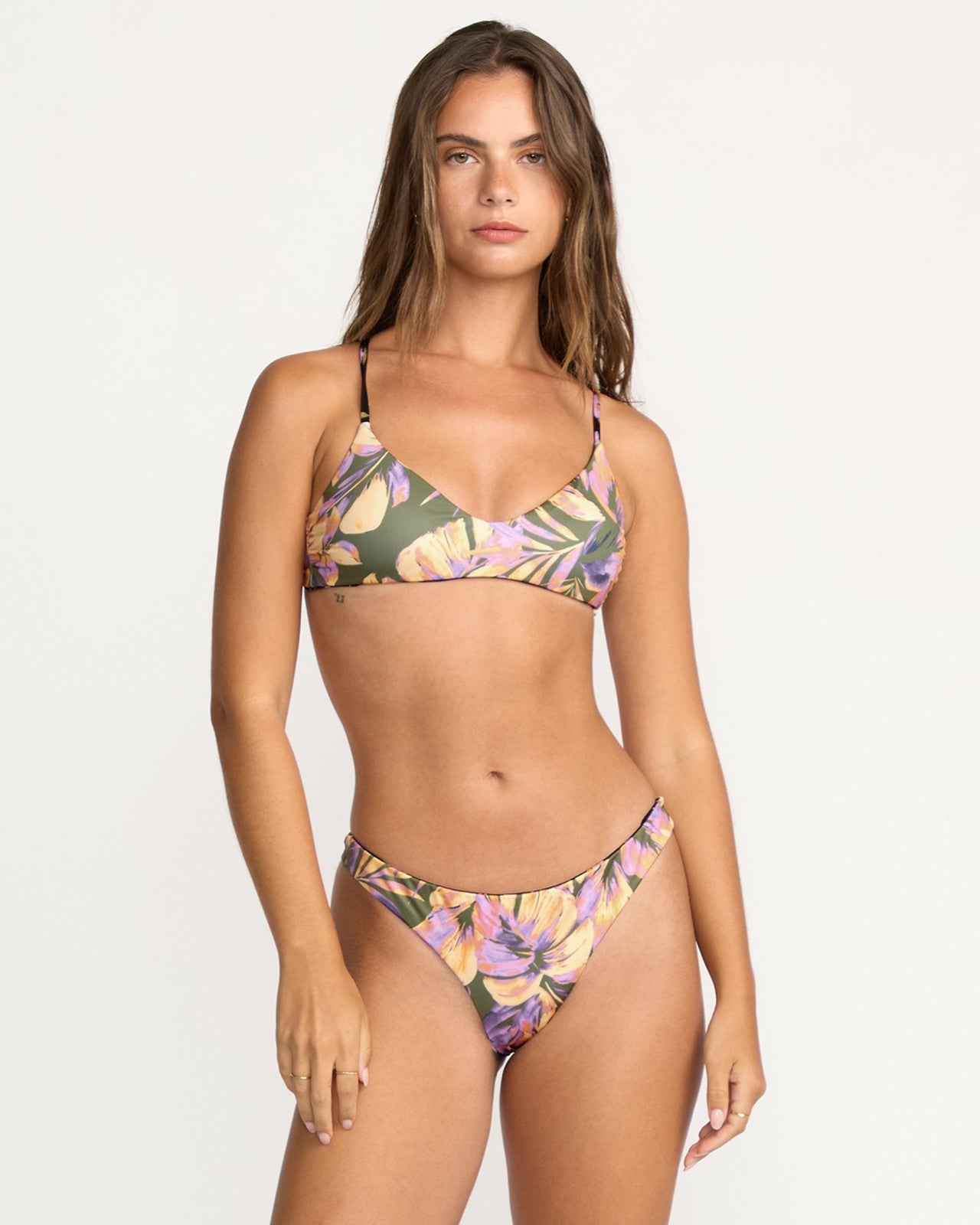 Drifting Coast Reversible V Bralette Bikini Top | Luv Army Billabong