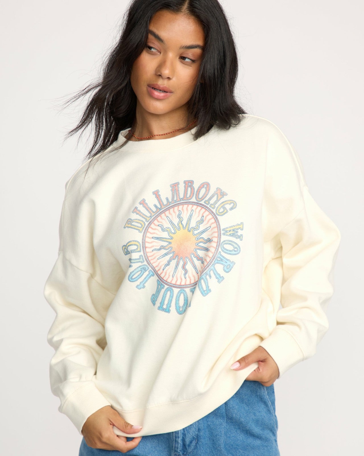 Echo Crewneck Sweatshirt | Salt Crystal Billabong