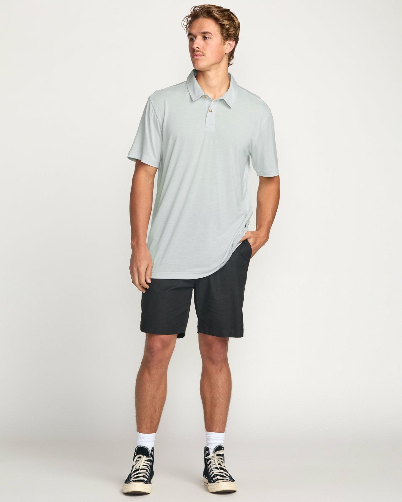 Eclipse Short Sleeve Polo Shirt | Ash Blue Billabong