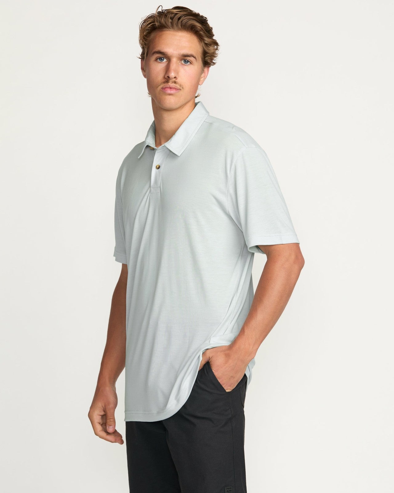 Eclipse Short Sleeve Polo Shirt | Ash Blue Billabong