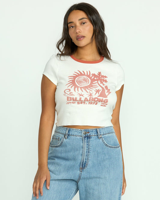 Electric Feeling Tee | Salt Crystal Billabong